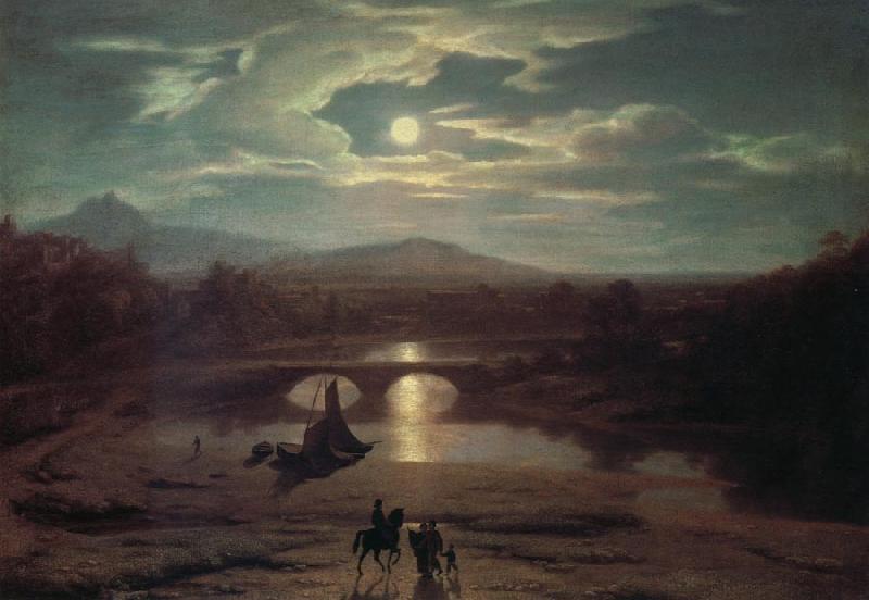 Washington Allston Moonlit Landscape Germany oil painting art